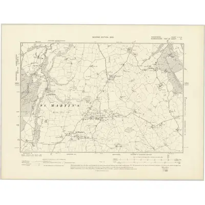 1899 Map of Shropshire V.SE, 1902 Print