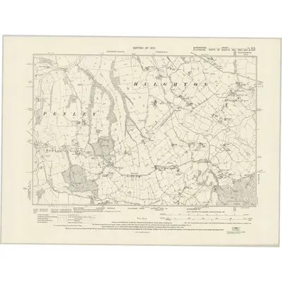 1924 Map of Shropshire VI.NE, 1930 Print