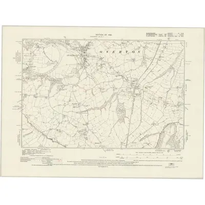 1924 Map of Shropshire VI.NW, 1930 Print