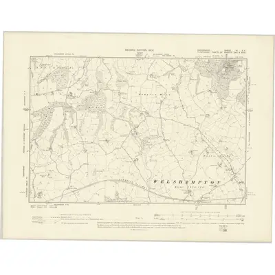 1899 Map of Shropshire VI.SE, 1902 Print