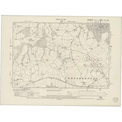 1924 Map of Shropshire VI.SE, 1949 Print