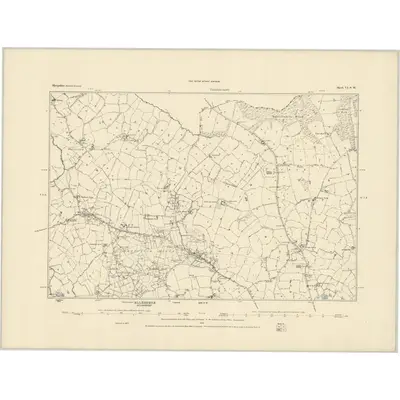 1874 Map of Shropshire VI.SW, 1884 Print