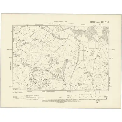 1899 Map of Shropshire VI.SW, 1902 Print