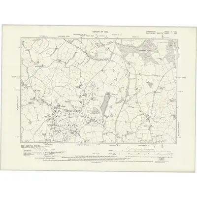1924 Map of Shropshire VI.SW, 1929 Print