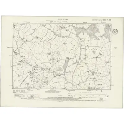1924 Map of Shropshire VI.SW, 1934 Print