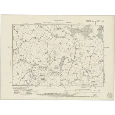 1924 Map of Shropshire VI.SW, 1949 Print