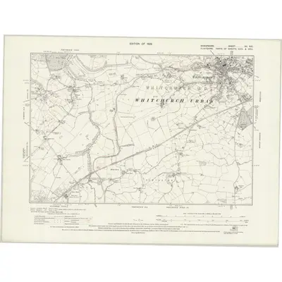 1924 Map of Shropshire VII.NE, 1929 Print