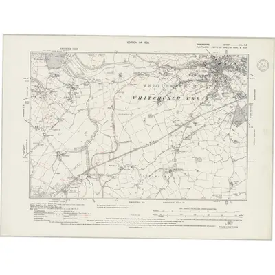 1924 Map of Shropshire VII.NE, 1947 Print