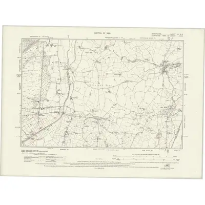1924 Map of Shropshire VII.SE, 1929 Print