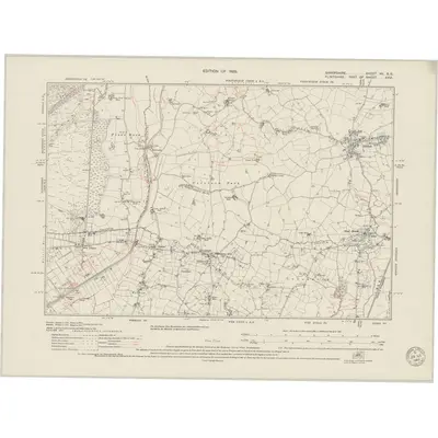 1924 Map of Shropshire VII.SE, 1949 Print