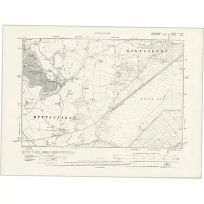 1924 Map of Shropshire VII.SW, 1929 Print