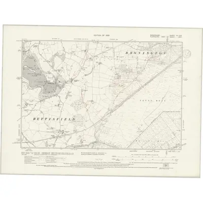 1924 Map of Shropshire VII.SW, 1937 Print