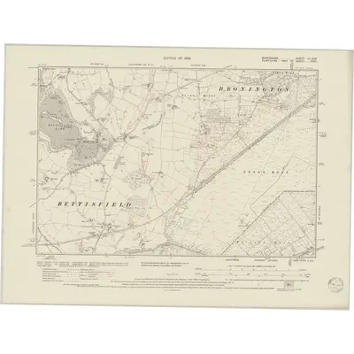 1924 Map of Shropshire VII.SW, 1950 Print