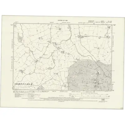 1924 Map of Shropshire VIII.NE, 1929 Print