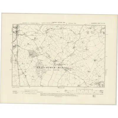 1899 Map of Shropshire VIII.NW, 1902 Print