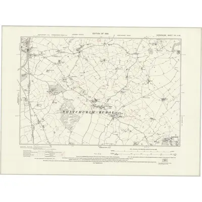 1924 Map of Shropshire VIII.NW, 1929 Print