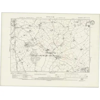 1924 Map of Shropshire VIII.NW, 1934 Print