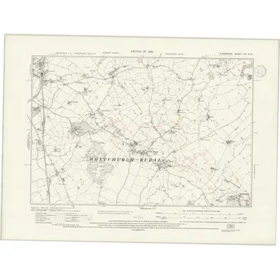 1924 Map of Shropshire VIII.NW, 1937 Print