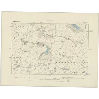 1879 Map of Shropshire VIII.SE, 1884 Print