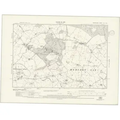 1924 Map of Shropshire VIII.SE, 1937 Print