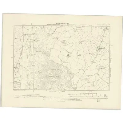 1899 Map of Shropshire VIII.SW, 1902 Print