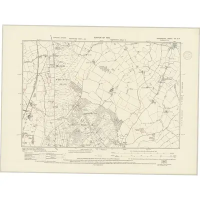 1924 Map of Shropshire VIII.SW, 1937 Print