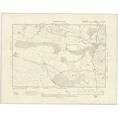 1900 Map of Shropshire XI.NE, 1902 Print