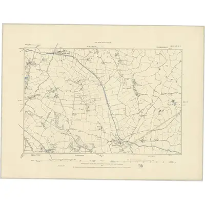 1874 Map of Shropshire XII.NE, 1883 Print