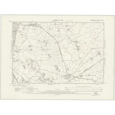 1924 Map of Shropshire XII.NE, 1929 Print