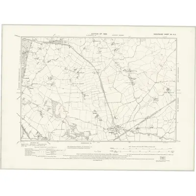 1924 Map of Shropshire XII.NE, 1931 Print