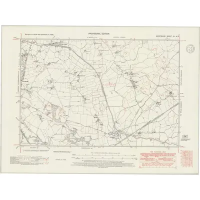 1938 Map of Shropshire XII.NE, 1947 Print