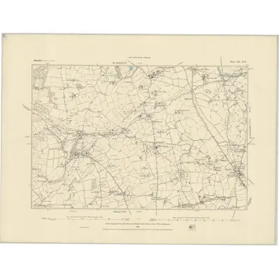 1874 Map of Shropshire XII.NW, 1884 Print