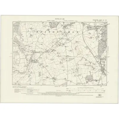 1924 Map of Shropshire XII.NW, 1929 Print