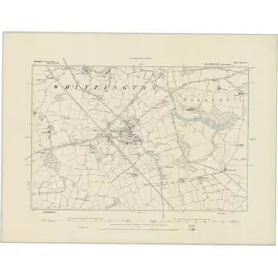1874 Map of Shropshire XII.SE, 1884 Print