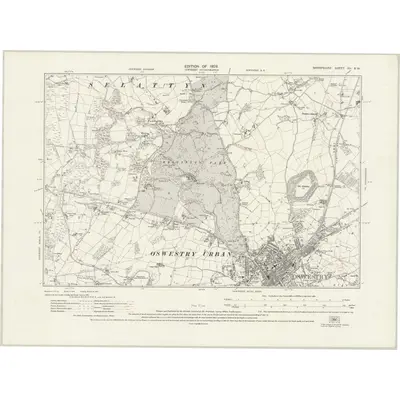 1924 Map of Shropshire XII.SW, 1929 Print