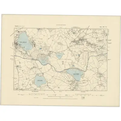 1874 Map of Shropshire XIII.NE, 1884 Print