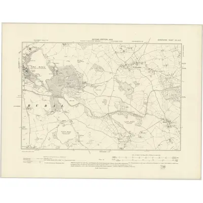 1899 Map of Shropshire XIII.NE, 1902 Print