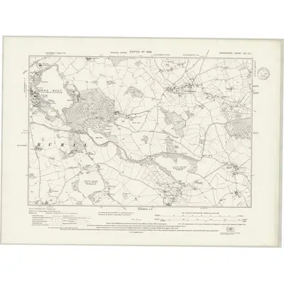 1924 Map of Shropshire XIII.NE, 1936 Print