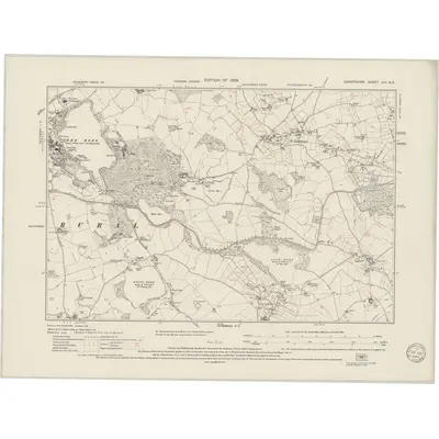 1924 Map of Shropshire XIII.NE, 1949 Print