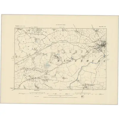 1874 Map of Shropshire XIII.NW, 1884 Print