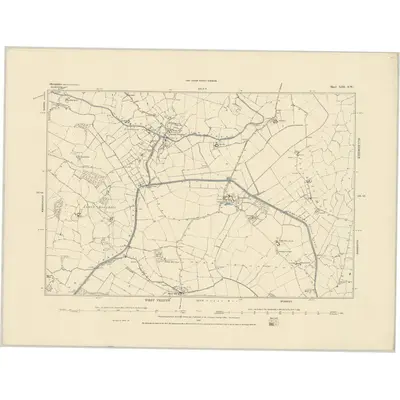 1874 Map of Shropshire XIII.SW, 1884 Print