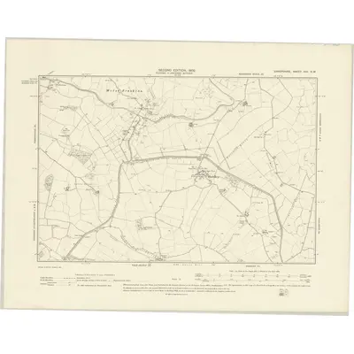 1900 Map of Shropshire XIII.SW, 1902 Print