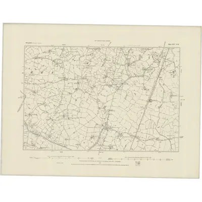 1880 Map of Shropshire XIV.NE, 1884 Print