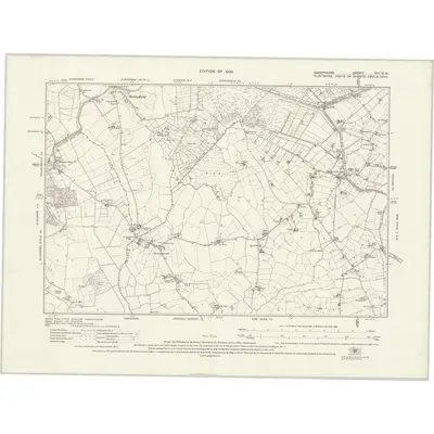 1924 Map of Shropshire XIV.NW, 1929 Print