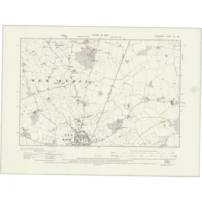 1924 Map of Shropshire XIV.SE, 1929 Print