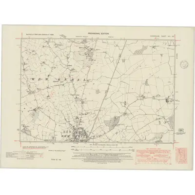 1938 Map of Shropshire XIV.SE, 1948 Print