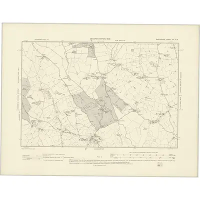 1900 Map of Shropshire XIV.SW, 1902 Print