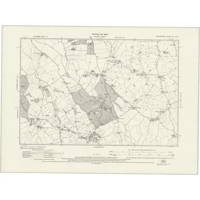 1924 Map of Shropshire XIV.SW, 1929 Print