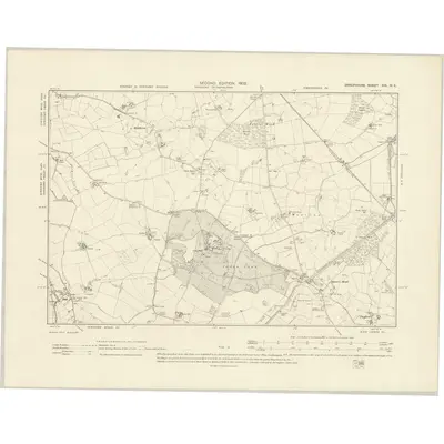 1900 Map of Shropshire XIX.NE, 1902 Print