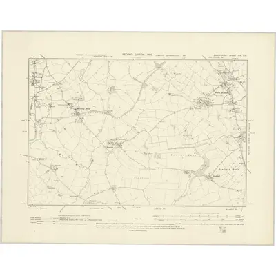 1900 Map of Shropshire XIX.SE, 1902 Print